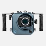 Nikon ZR Boosted underwater housing front view with Nikon Z mirrorless camera installed